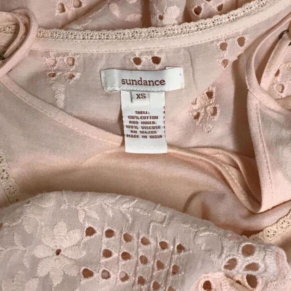 SUNDANCE CATALOG Embroidered Eyelet Tunic &Slip XS - Picture 8 of 8